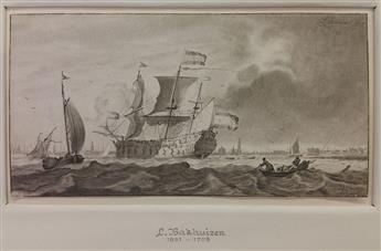 PLOOS van AMSTEL, CORNELIS. Nine color-printed etchings after 17th century Dutch master drawings,